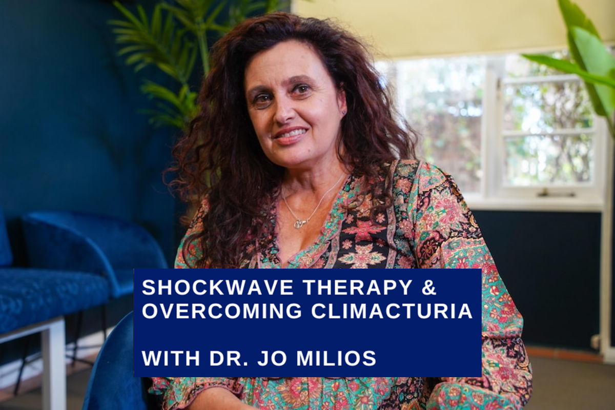 Jo Milios talks about Shockwave Therapy and Climacturia post Prostate Cancer Treatment
